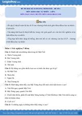 Đề thi học kì 2 KHTN 6 Cánh diều - Đề 6